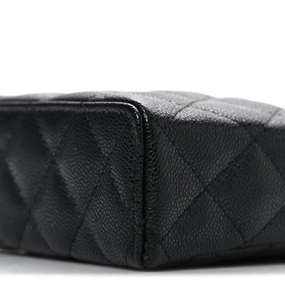 Chanel Caviar Quilted Top Handle Slim Vanity With Chain Black 10 of 11