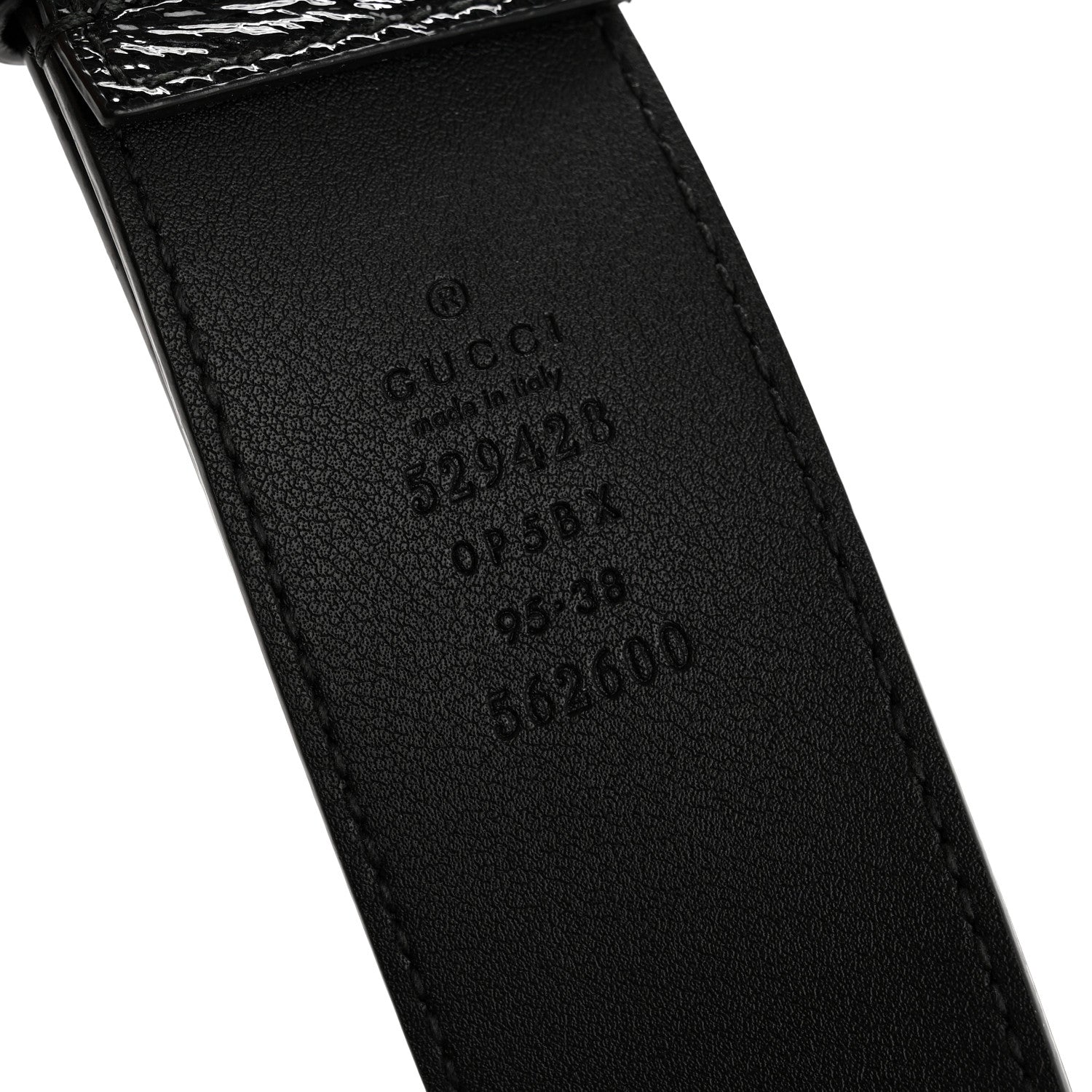 Gucci Patent Rubber Game Patch Logo Belt Bag 95 38 Black 8 of 14