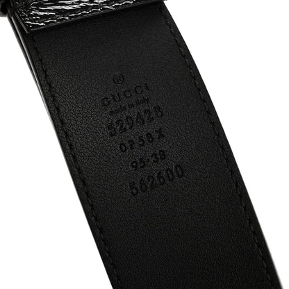 Gucci Patent Rubber Game Patch Logo Belt Bag 95 38 Black 8 of 14