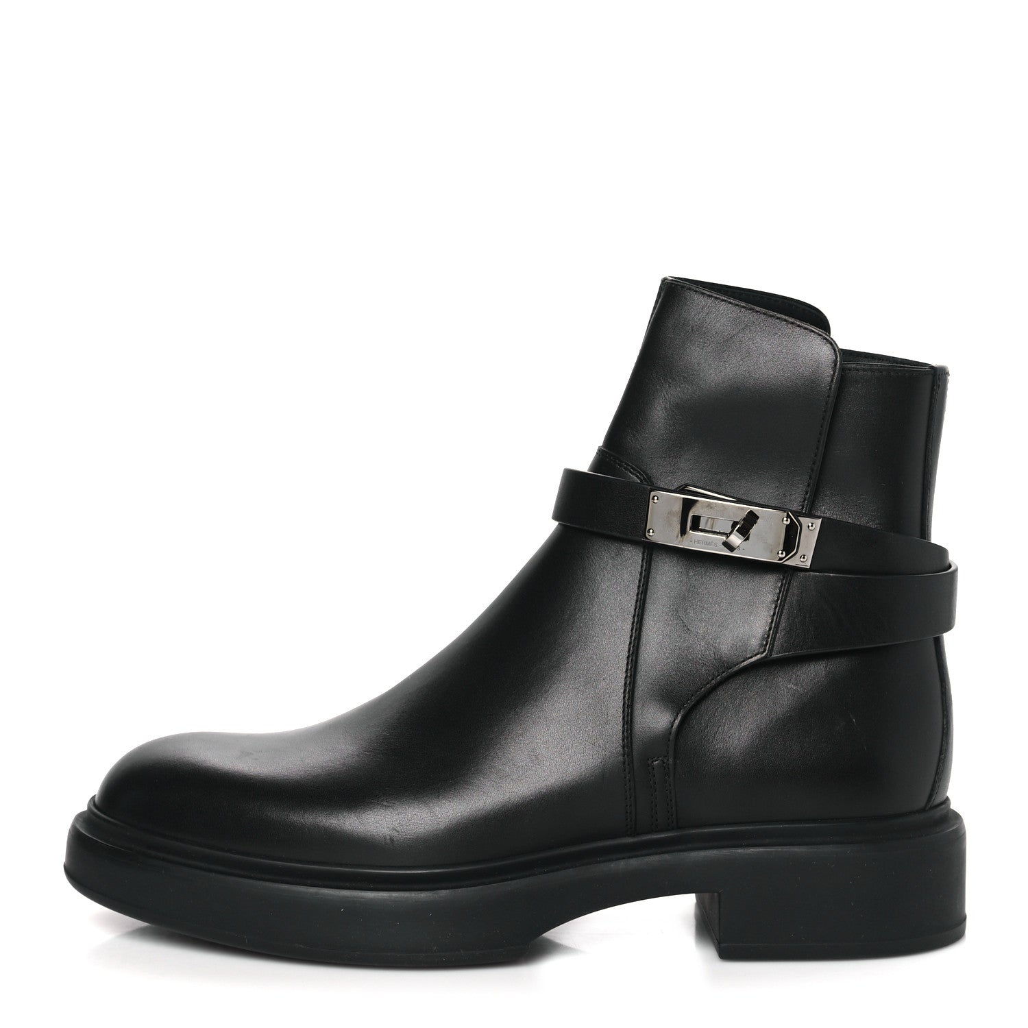 Hermes Calfskin Veo Ankle Boots 38 Black 1 of 8