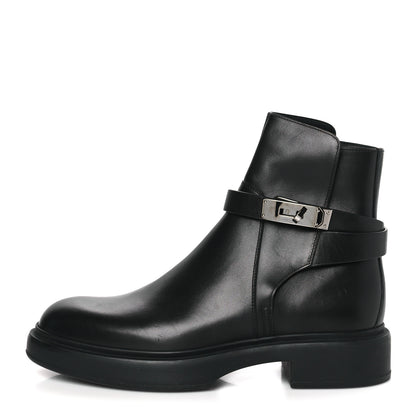 Hermes Calfskin Veo Ankle Boots 38 Black 1 of 8