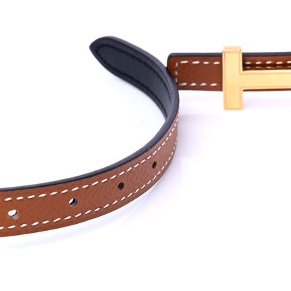 Hermes Swift Epsom 13mm Focus Belt 75 Black Gold 4 of 5