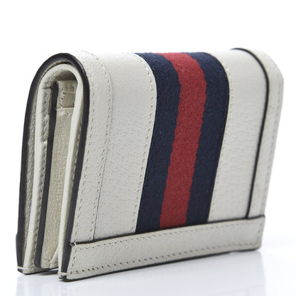 Gucci Textured Calfskin Web Ophidia Card Case Mystic White 3 of 8