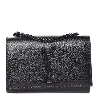 Saint Laurent Grain De Poudre Small Monogram Kate Satchel Black 1 of 7