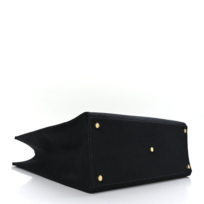 Fendi X VERSACE Canvas Fendace Logo Large Shopping Tote Black 4 of 8