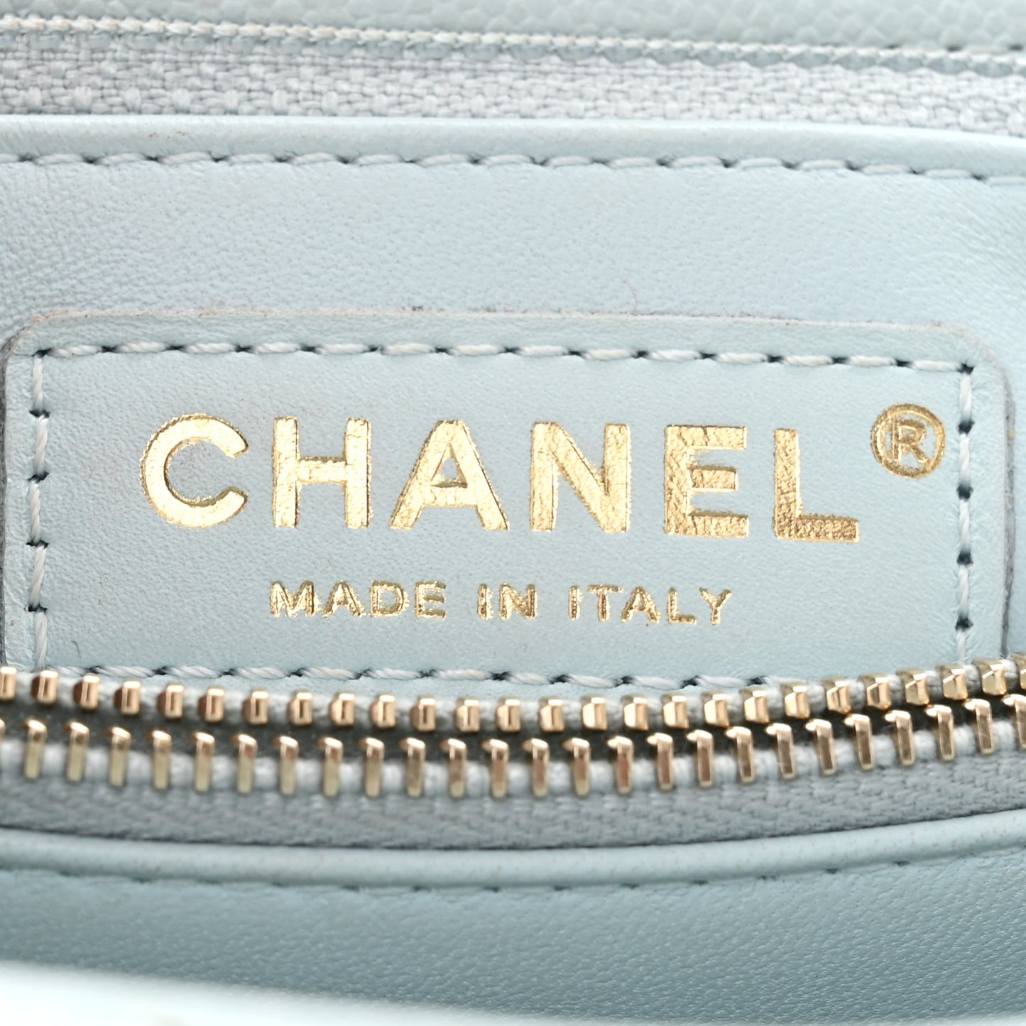 Caviar Quilted Small Coco Handle Flap Light Blue