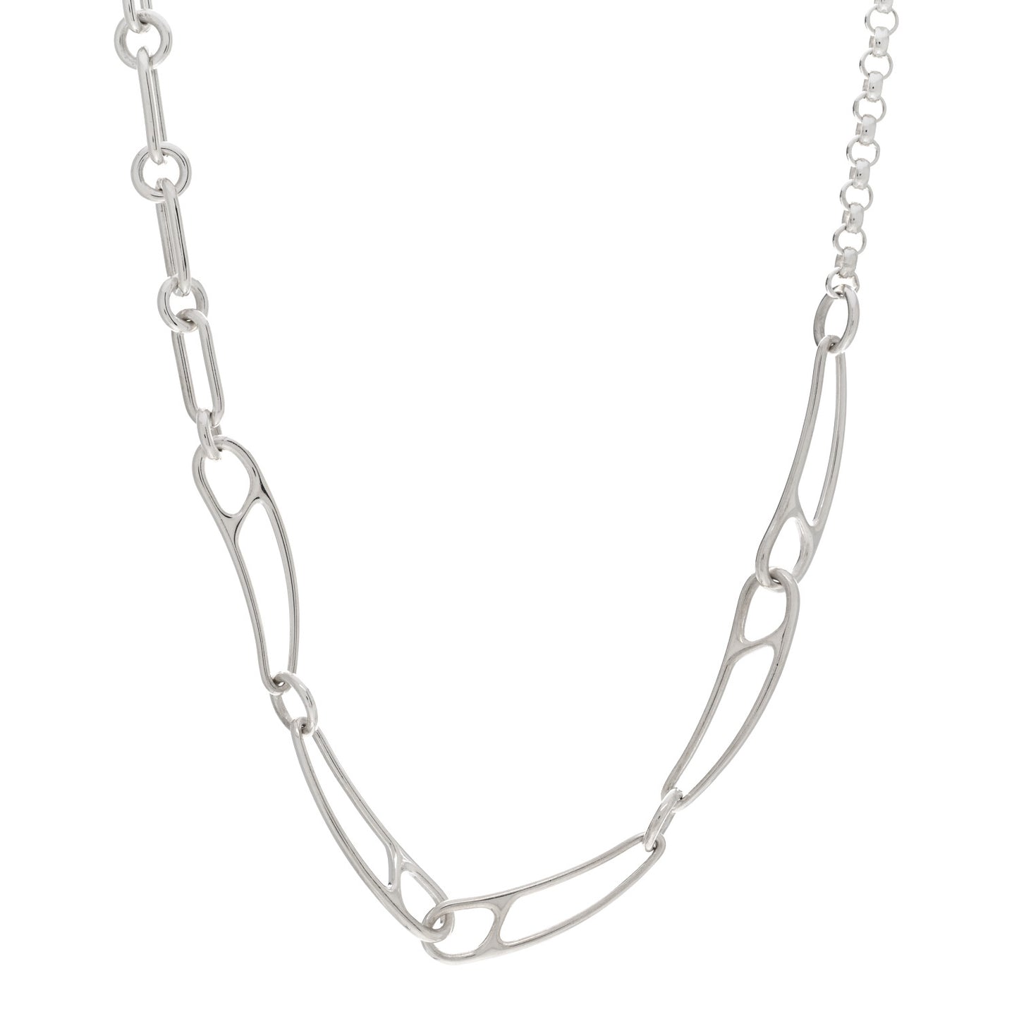 Sterling Silver Chaine d'Ancre Punk Necklace ST
