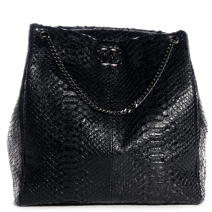 Chanel Python Large Tote Black 1 of 7