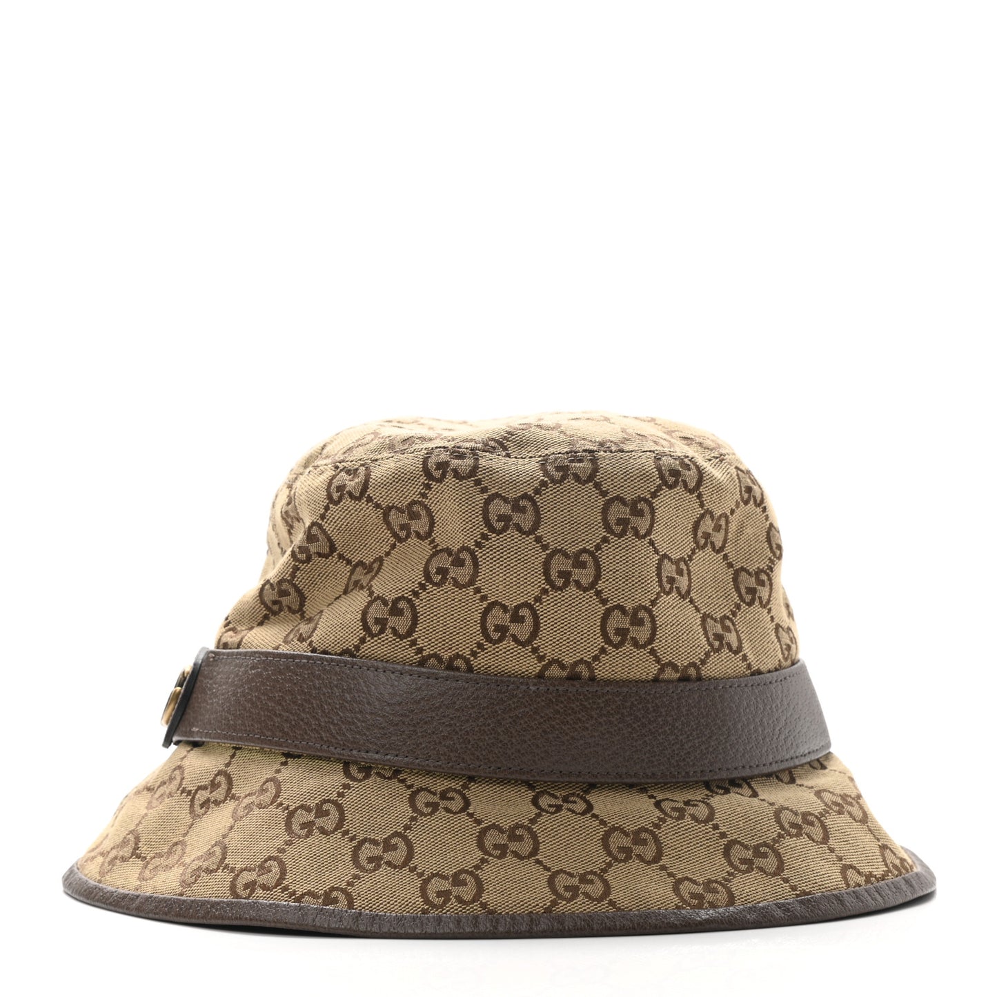 Monogram Textured Dollar Calfskin GG Jago Bucket Hat XL Cacao Beige