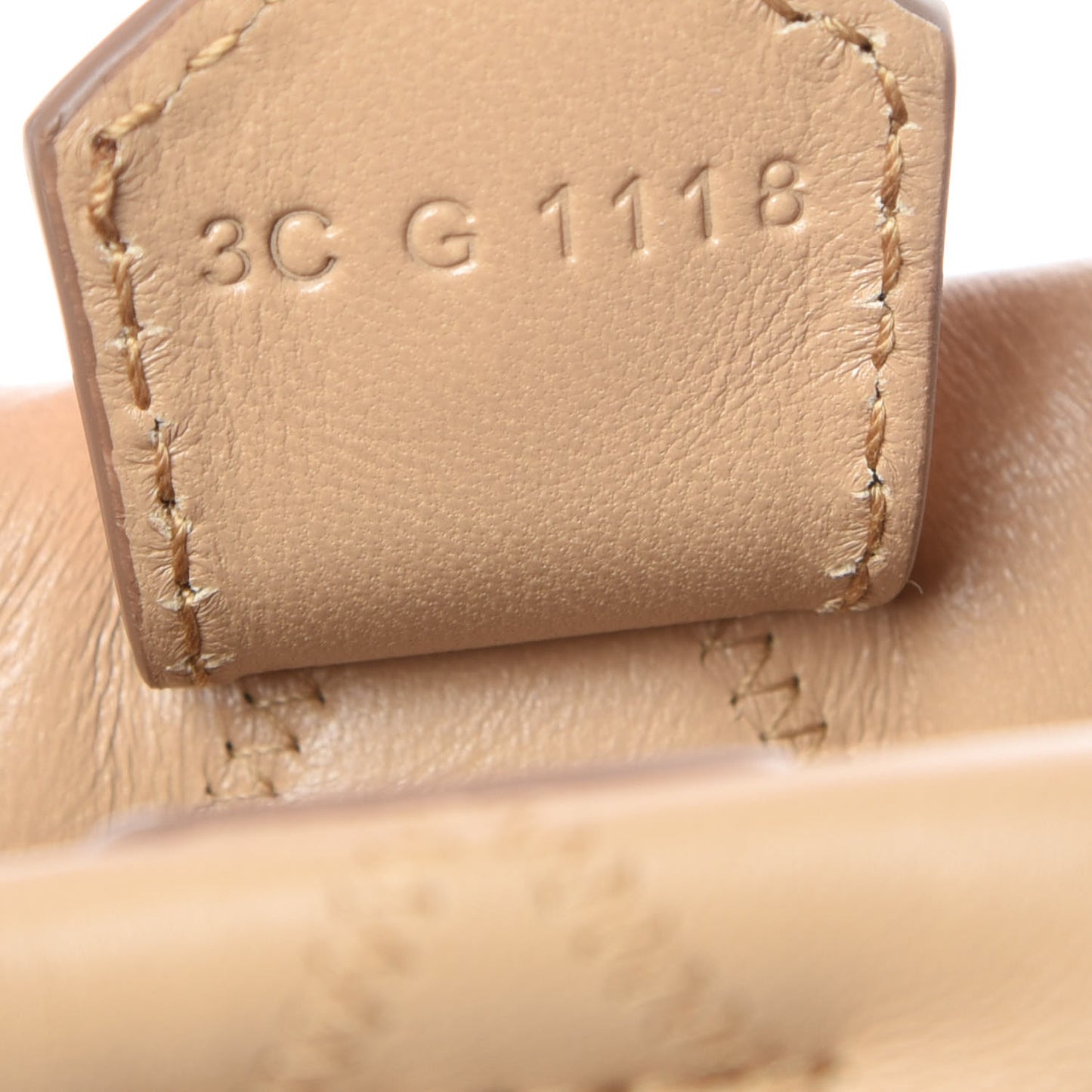 Lambskin Quilted Mini GV Bucket Bag Beige Camel