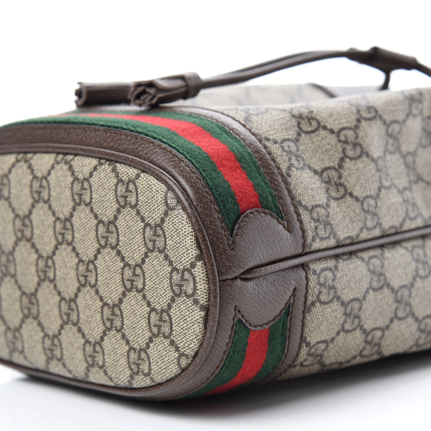 Gucci GG Supreme Monogram Web Small Ophidia Bucket Bag Brown 7 of 12