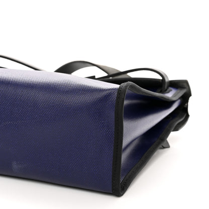 Hermes Toile H Berline Vache Hunter Herbag Zip PM 31 Bleu Encre Black 12 of 16