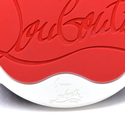 Christian Louboutin Silk Satin Calfskin Marie Jane Loubirun Studded Bucket Black Silver 9 of 13