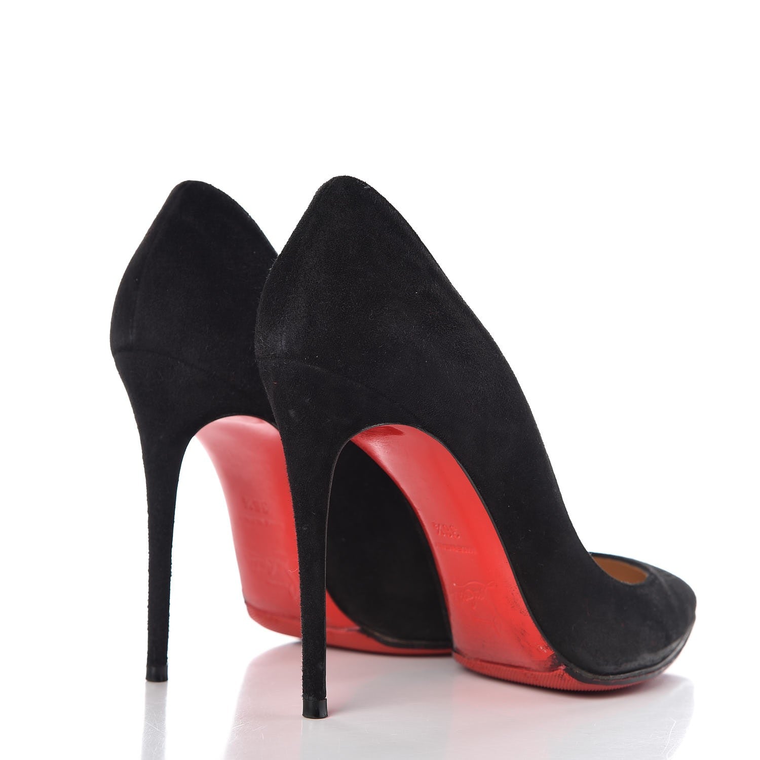 Christian Louboutin Suede Pigalle Follies 100 Pumps 36.5 Black 4 of 11