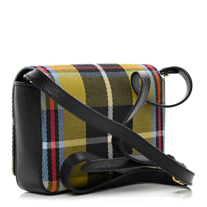 Burberry Canvas Tartan Mix Hampshire Wallet on Chain Yellow Multicolor 3 of 14