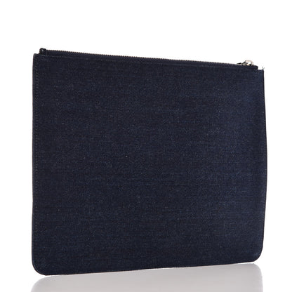 Givenchy Denim Medium Logo Pouch Blue 3 of 9