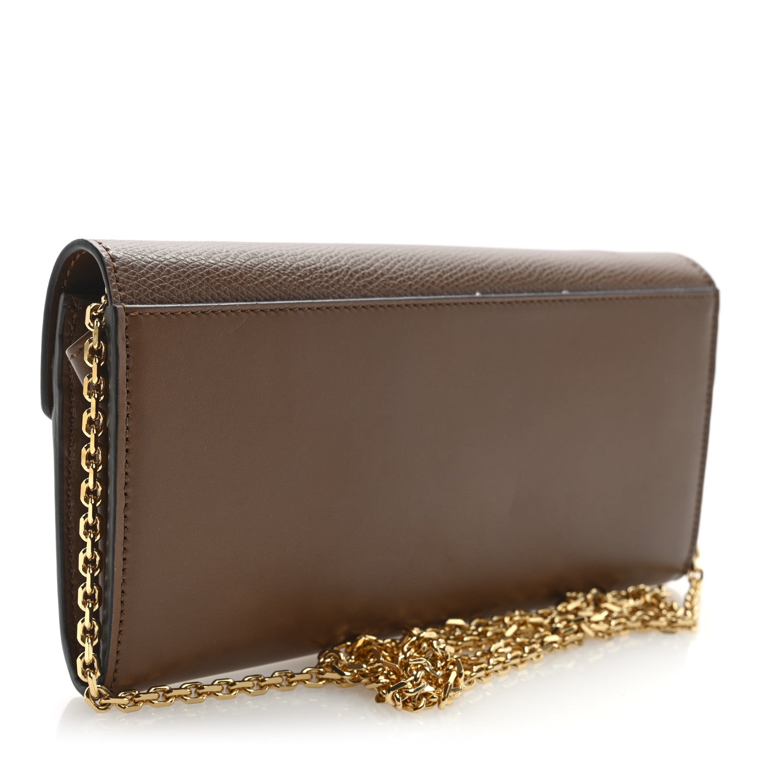 Fendi Vitello King Cruise FF Diamonds Continental Envelope Wallet On Chain Gianduia 3 of 9