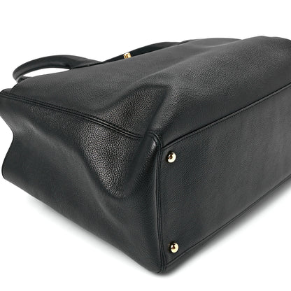 Chanel Calfskin Cerf Executive Shopper Tote Black 11 of 12