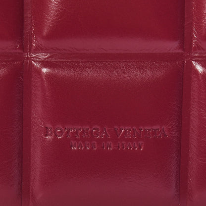 Bottega Veneta BOTTEGA VENETA Calfskin Padded Paper Mini Zip Wallet Amaranto 5 of 8