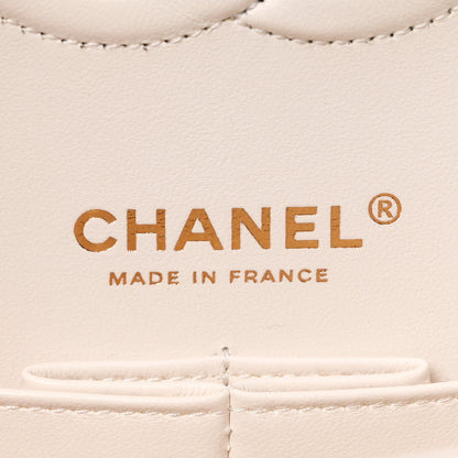 Chanel Caviar Quilted Medium Double Flap White 6 of 10