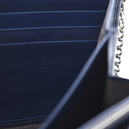 Gucci Velvet Crystal GG Monogram Mini Dionysus Chain Wallet Blue Beige Black 6 of 11