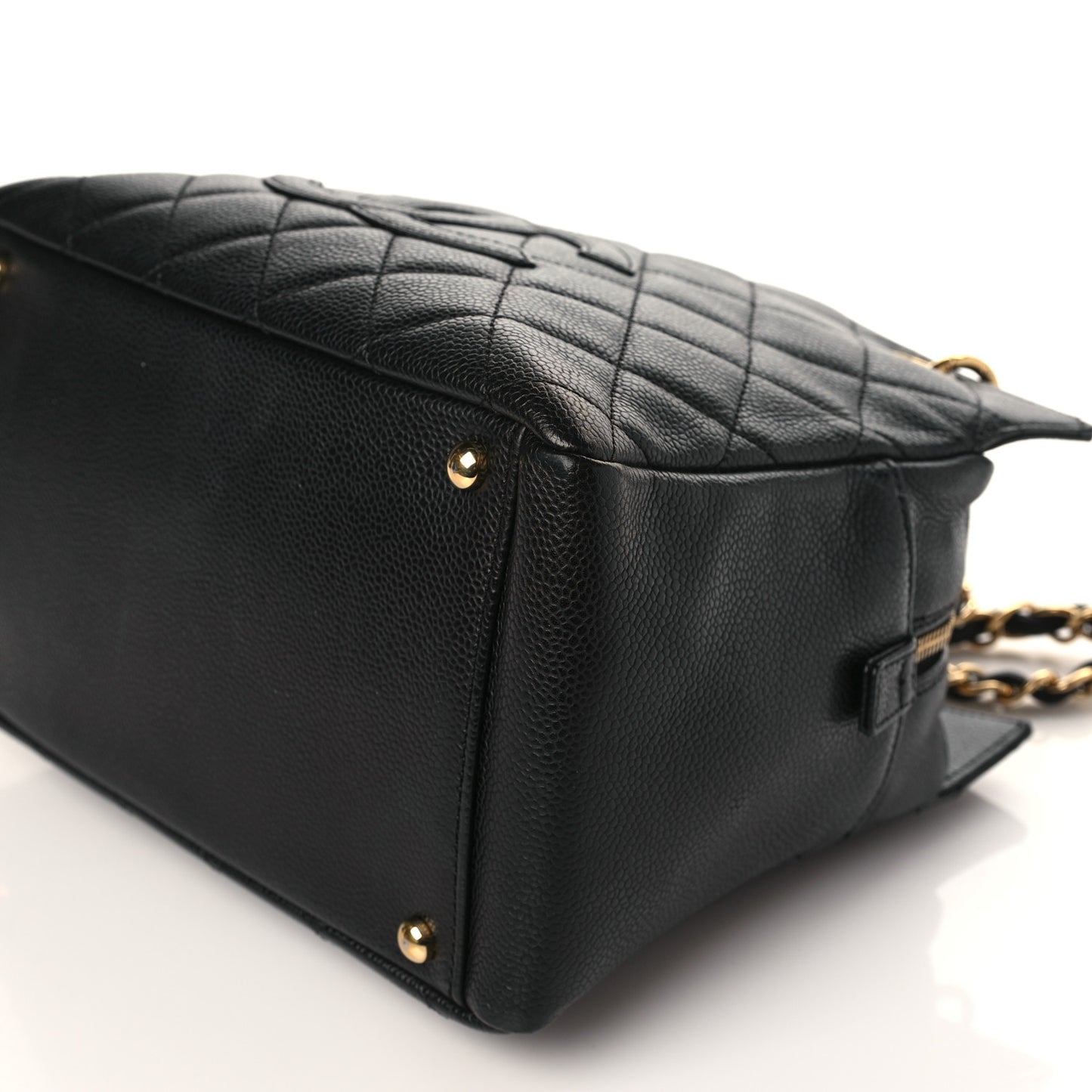 Caviar Quilted Petit Timeless Tote PTT Black