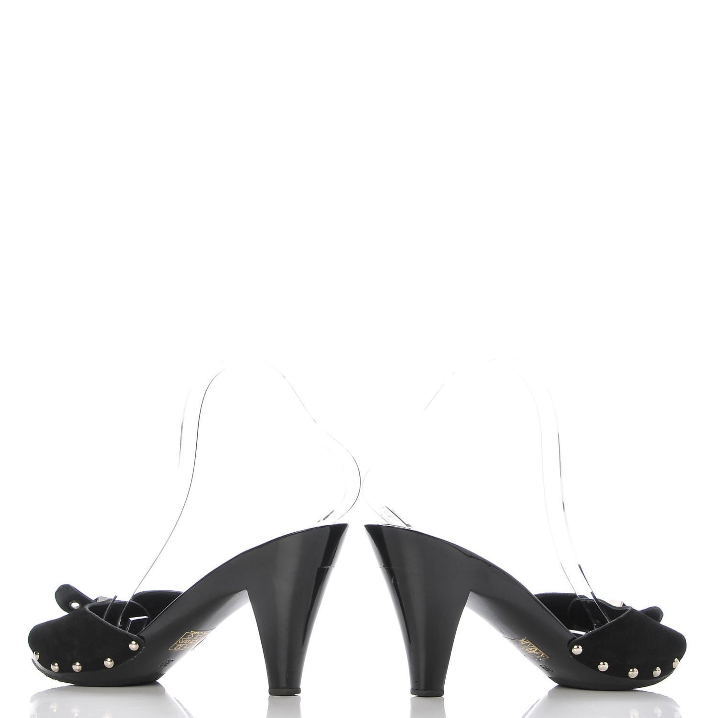 Suede CC Buckle Clogs 39 Black