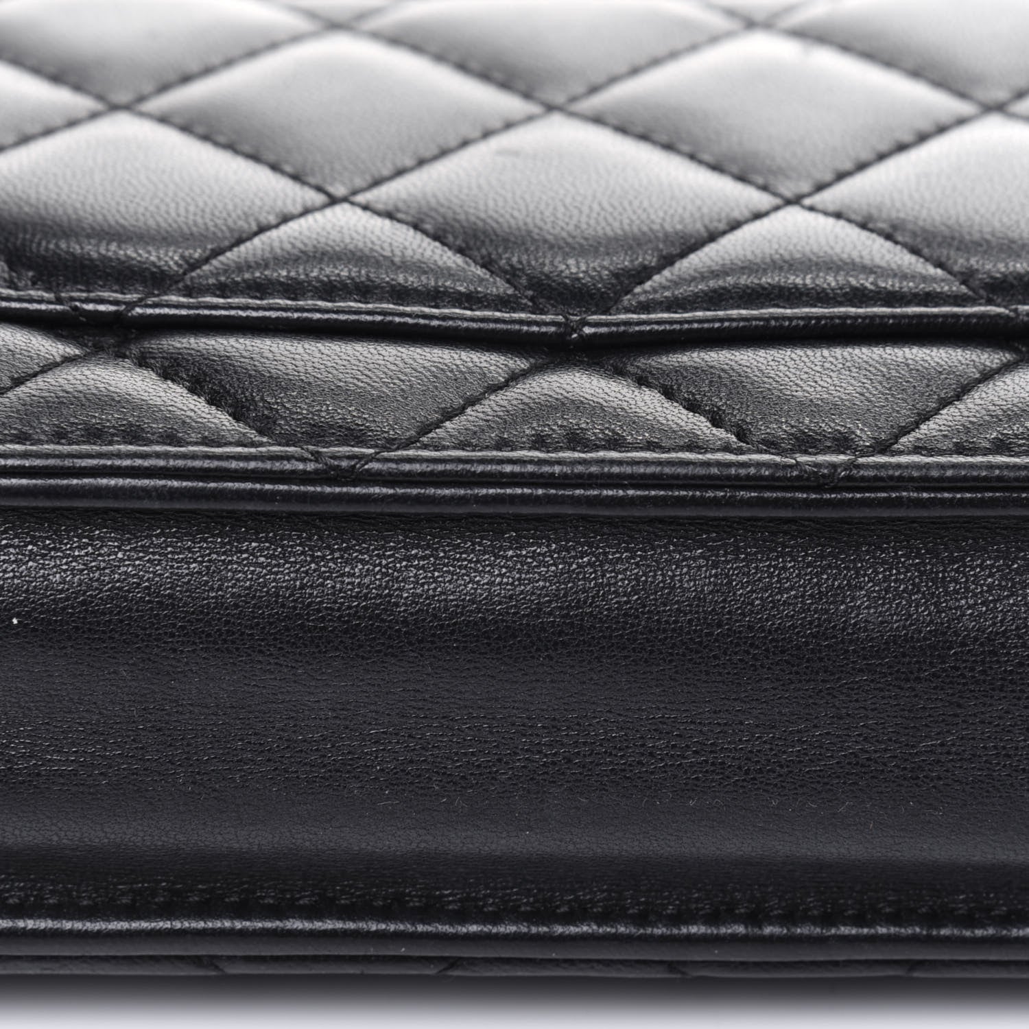 Chanel Lambskin Quilted Wallet On Chain WOC Black 16 of 19