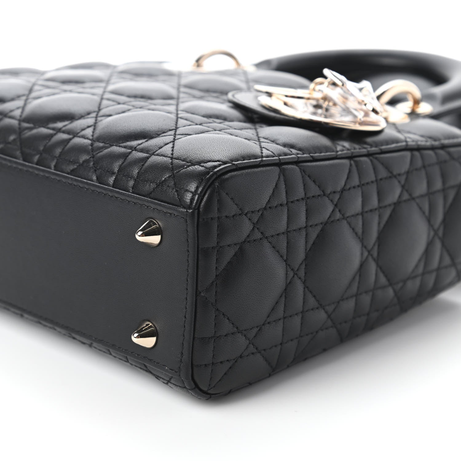 Christian Dior Lambskin Cannage Small My ABCDior Lady Dior Black 7 of 11