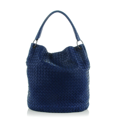 Bottega Veneta Nappa Intrecciato Bucket Bag Sapphire 1 of 8
