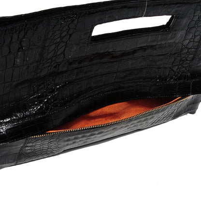 Nancy Gonzalez Crocodile Envelope Convertible Clutch Black 8 of 8