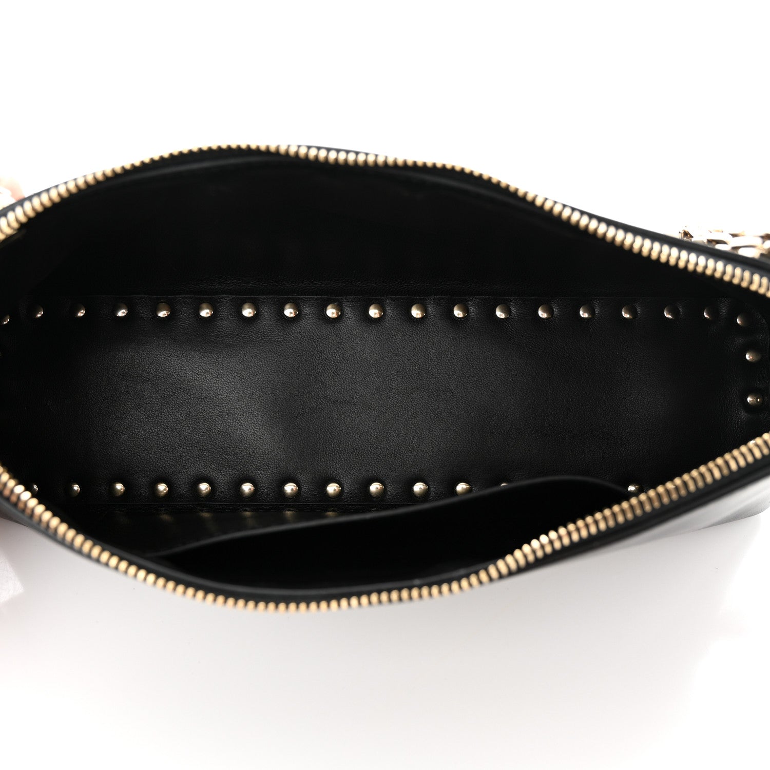 Valentino Garavani Smooth Calfskin Rockstud East West Crossbody Clutch Bag Black 5 of 9