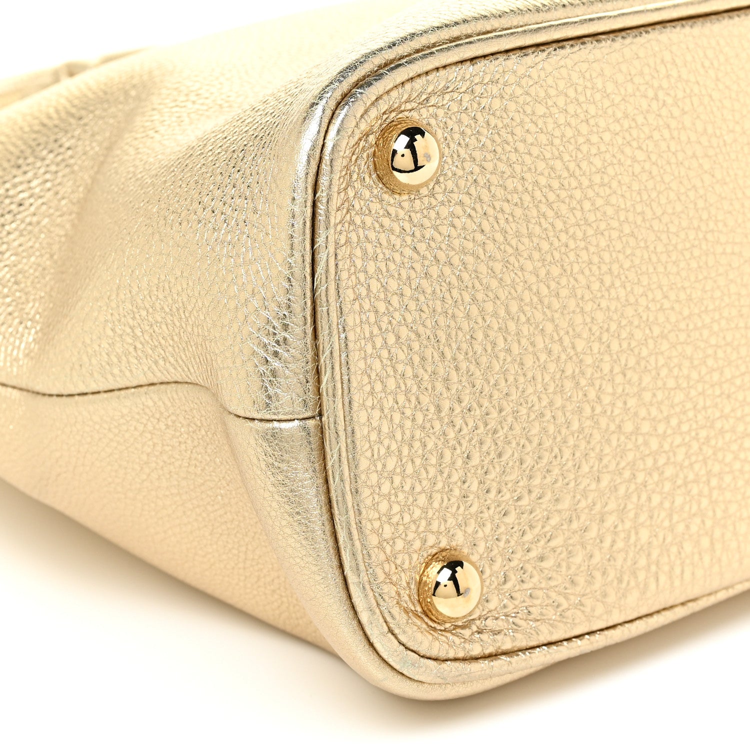 Burberry Prorsum Grainy Calfskin Medium Bloomsbury Gold 10 of 12