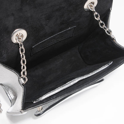 Alexander McQueen Metallic Lambskin Mini Heroine Chain Satchel Silver 5 of 8