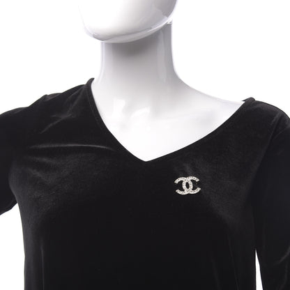 Chanel Crystal Baguette CC Mini Brooch Silver 2 of 4