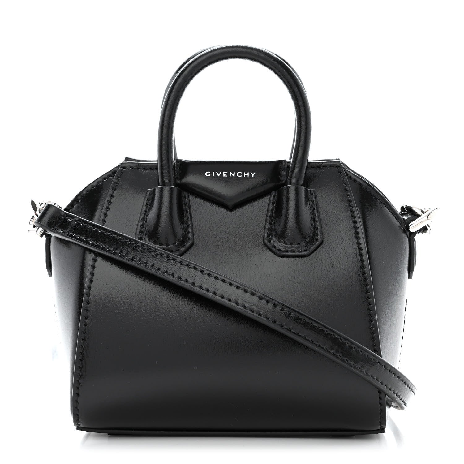 Givenchy Shiny Lord Calfskin Micro Antigona Black 1 of 11