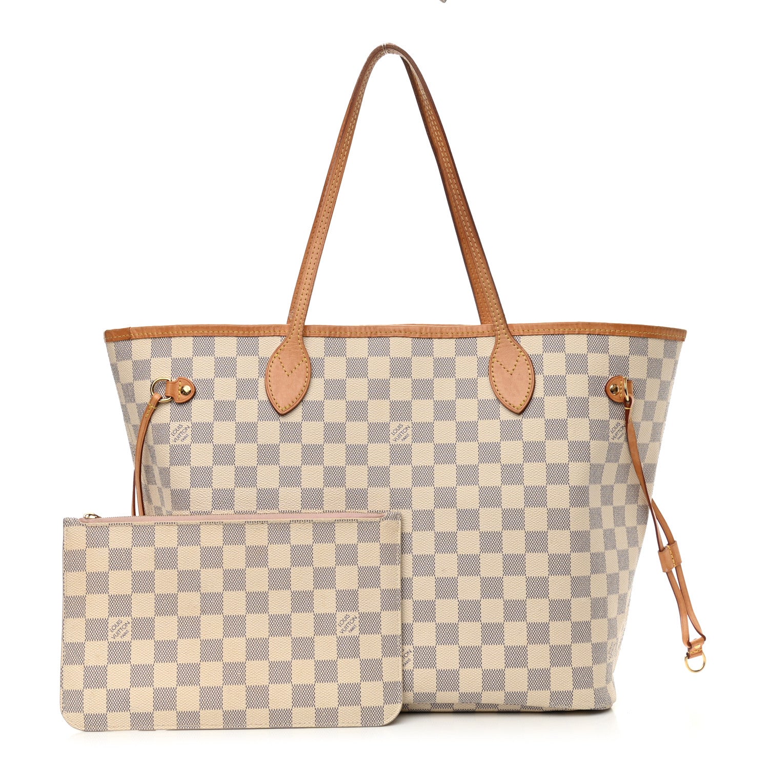 Louis Vuitton Damier Azur Neo Neverfull MM Rose Ballerine 1 of 13