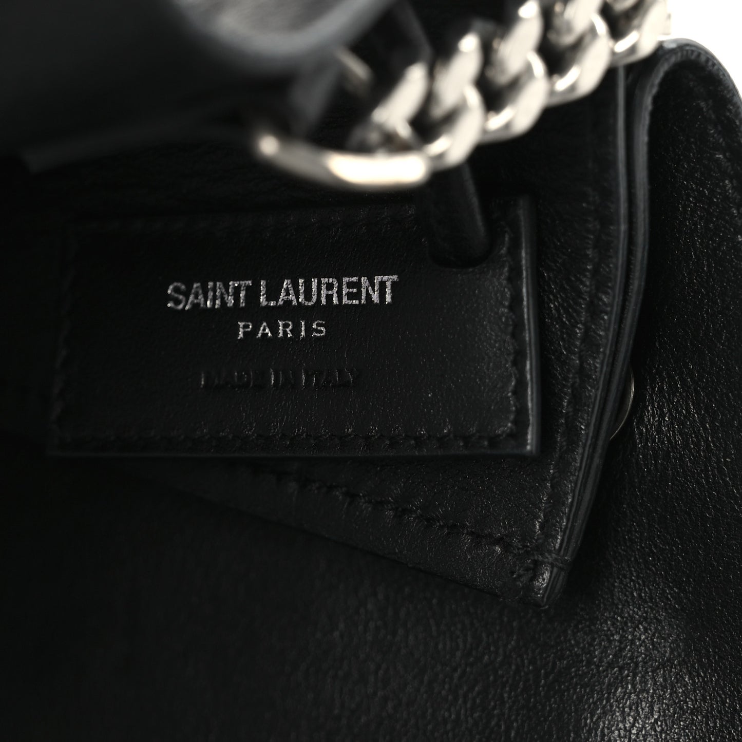 Calfskin Monogram Mini Bourse Bucket Bag Black