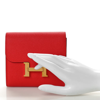 Hermes Epsom Constance Short Wallet Rouge Tomate 2 of 10