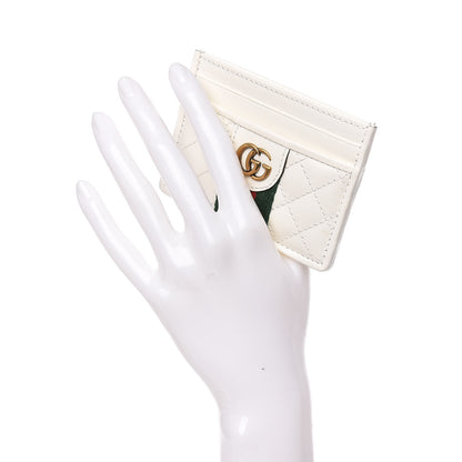 Gucci Calfskin Web Stitched Ophidia Card Holder Off White 2 of 7