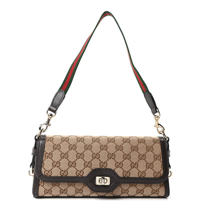 Gucci GG Monogram Small Luce Shoulder Bag Beige Ebony 1 of 10