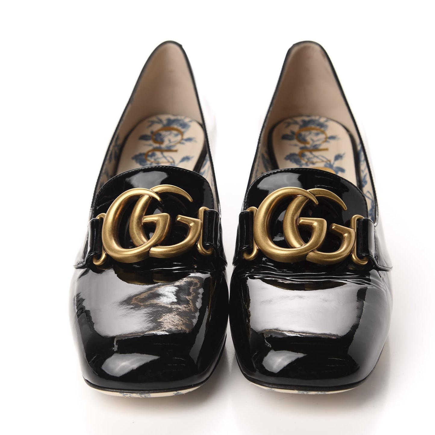 Vernice GG Victoire 55mm Loafer Pumps 39.5 Black
