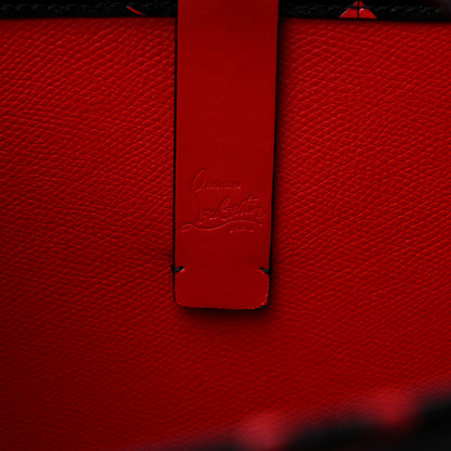 Christian Louboutin Perforated Calfskin Degrade Loubinthesky East West Cabata Tote Black Red 7 of 13