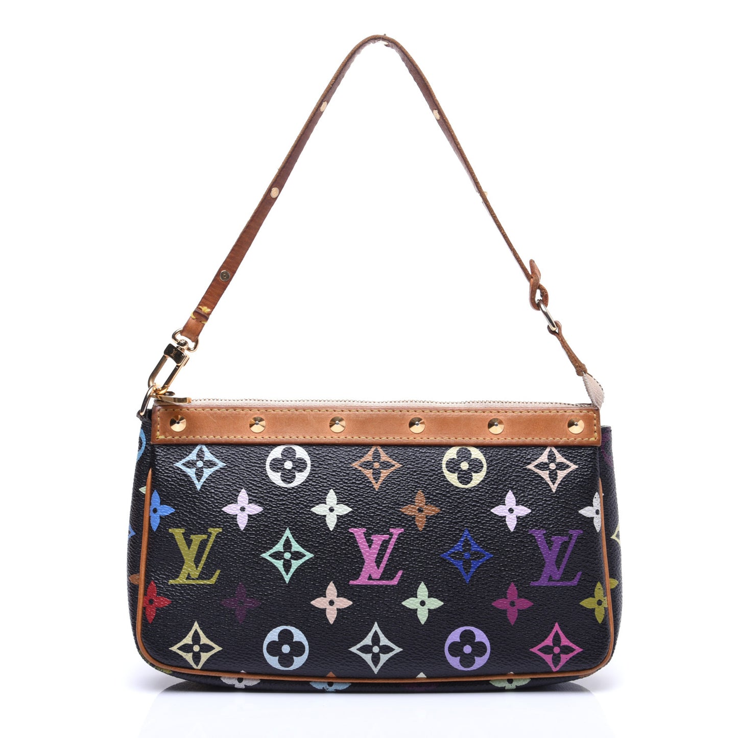 Monogram Multicolor Pochette Accessories Black