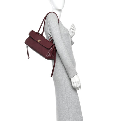 Chanel Grained Calfskin Stitched Urban Essentials Small Shopping Bag Burgundy 2 of 10