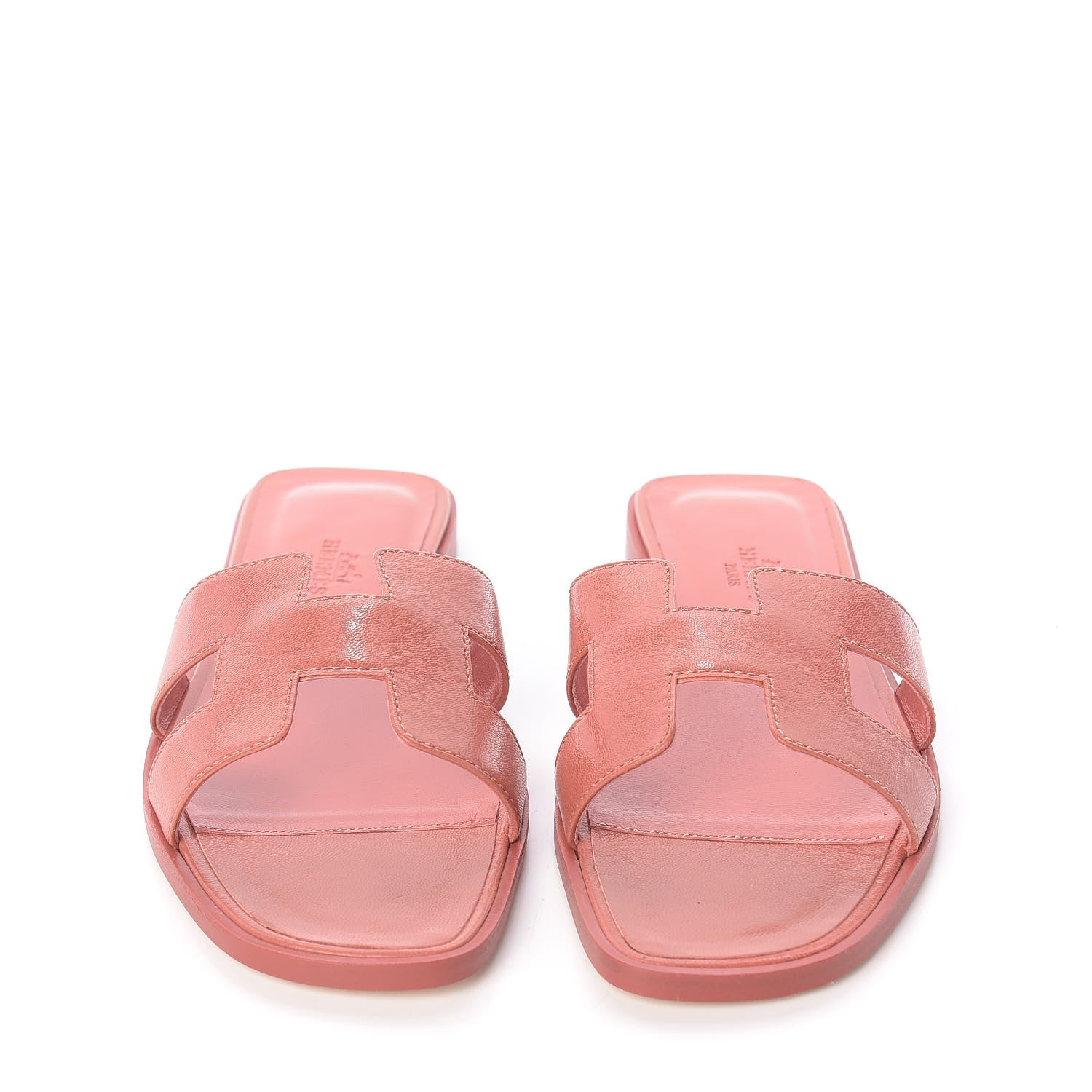 Hermes Chevre Oran Sandals 37 Rouge Blush 3 of 11