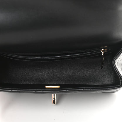 Chanel Lambskin Quilted Mini Top Handle Rectangular Flap Black 4 of 8