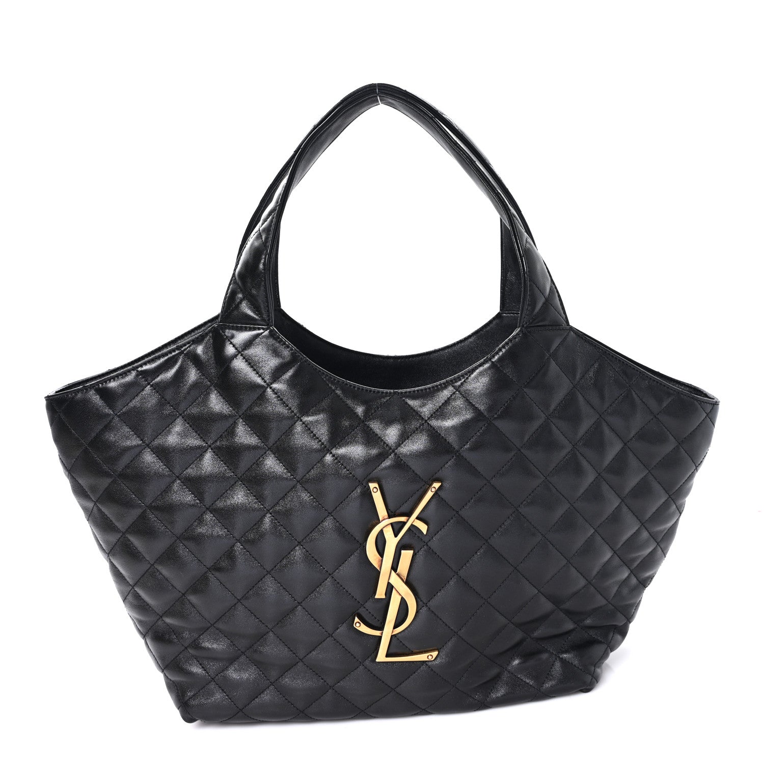 Saint Laurent Lambskin Quilted Medium Icare Shopping Tote Black 1 of 12