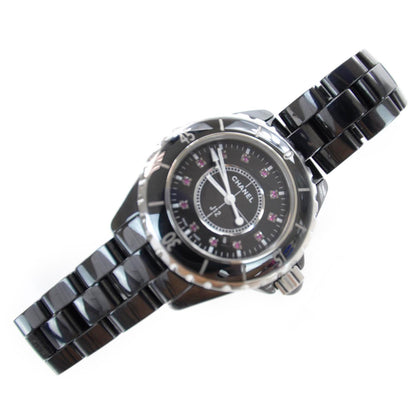 Chanel Stainless Steel Ceramic Ruby 33mm J12 Quartz Watch Black 7 of 8