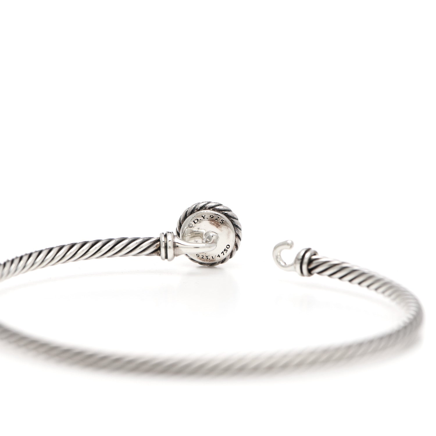 David Yurman Sterling Silver 18K Yellow Gold 3mm Chatelaine Bracelet 3 of 4